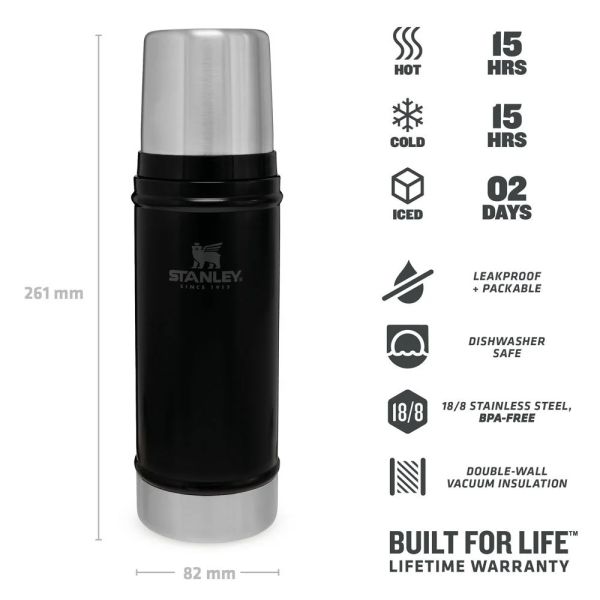 Stanley Klasik Vakumlu Termos 0.47 Lt / Siyah