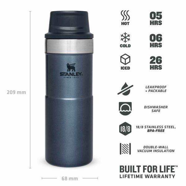 Stanley Klasik Trigger-Action Lacivert Termos Bardak 0.35 LT