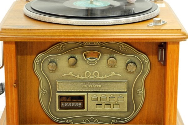 Crownwell Gramofon Kare/ Turuncu