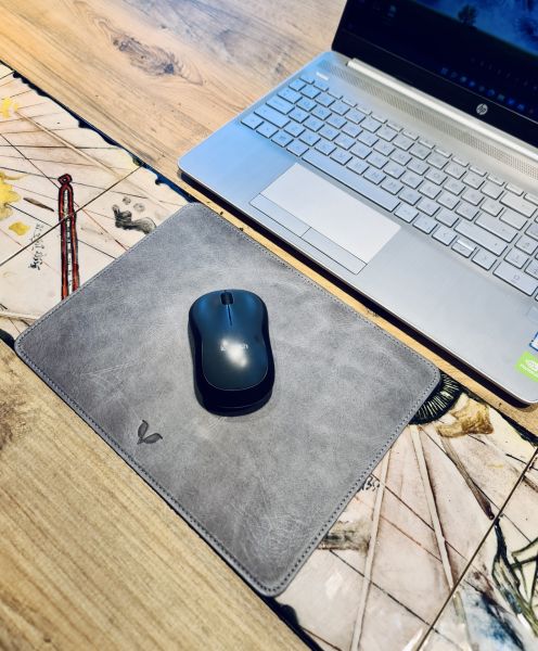 HAKİKİ DERİ MOUSEPAD SÜMEN VİNTAGE GRİ
