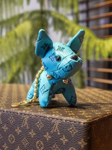 LV Küçük Köpek Anahtarlık / Mavi