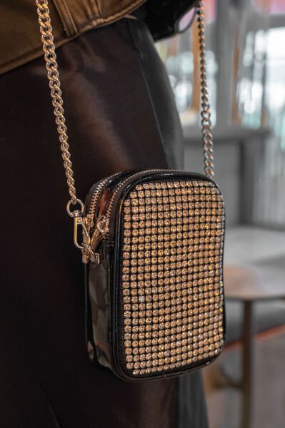 Swarovski Taşlı Rugan Omuz Çantası